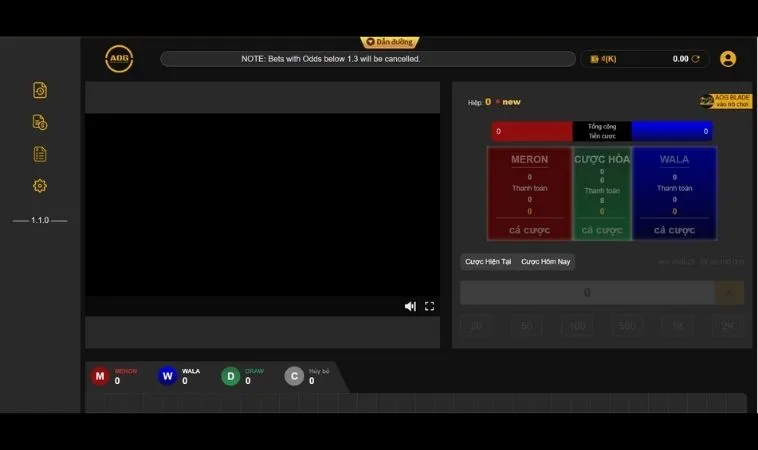 Giao diện cá cược Đá Gà Sabong Tại GO88