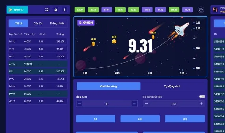 Giao diện chơi game nhanh ZetX Tại GO88
